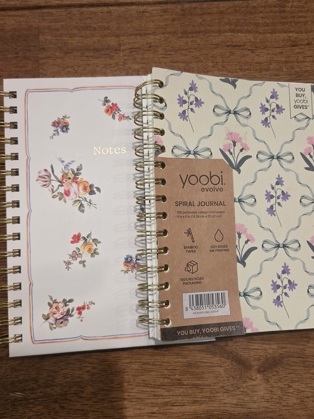 Floral Set Of Spiral Note Books